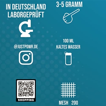 100% Creatin Monohydrat 300g, Laborgeprüftes hochdosiertes Kreatin Monohydrat | Ultrafeines Premium Pulver - Mesh 200| Kraftraining Supplements, pre Workout Booster - 5