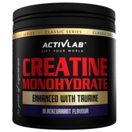 Activlab Creatine Monohydrate,300g,50 Portionen, Geschmack Schwarze Johannisbeere, Taurin, Kreatin Monohydrat, Kraft, Ausdauer, Pulver, Bodybuilder und Sportler,3xLabor getestet, nklusive Messbecher - 1
