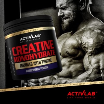 Activlab Creatine Monohydrate,300g,50 Portionen, Geschmack Schwarze Johannisbeere, Taurin, Kreatin Monohydrat, Kraft, Ausdauer, Pulver, Bodybuilder und Sportler,3xLabor getestet, nklusive Messbecher - 5